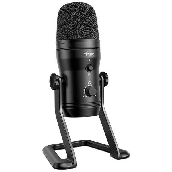 FIFINE K690 USB Microphone (Blue Yeti Killer) With 4 Polar Patterns, Gain Dials, Live Monitoring & A Mute Button