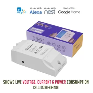 Sonoff POW R2 For AC, Motor, Pump With Live- Voltage, Current And Power Consumption