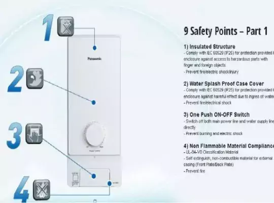 Panasonic Home Shower Water Heater (DH-3MS1)- Made In Malaysia