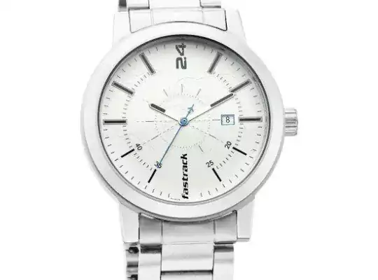 Fastrack Tripster White Dial Stainless Steel Strap Watch (NN3245SM01)