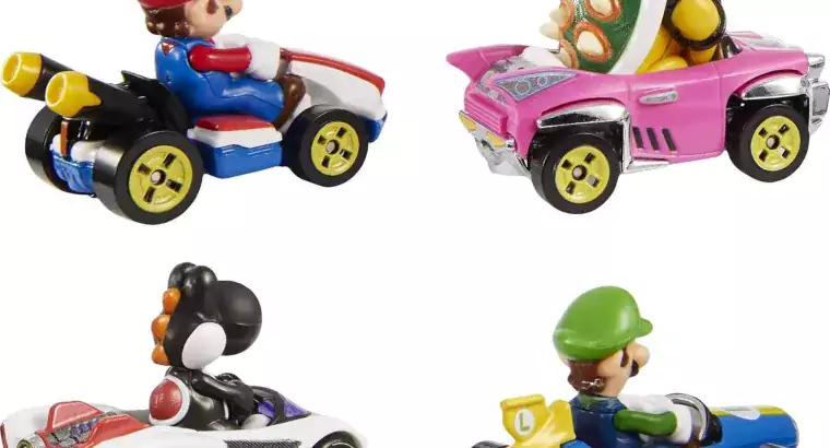 Hot Wheels Mario Kart Characters and Karts as Hot Wheels Die