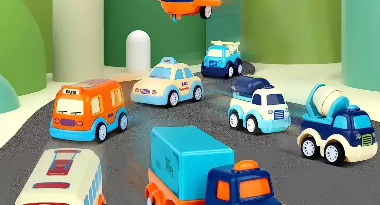 9 Pack Cars Toys for 2 3 4 5 Years Old Toddlers Boys & Girls