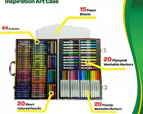 Crayola Inspiration Art Case Coloring Set – Rainbow (140ct)