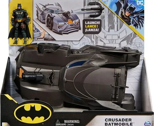 DC Comics, Crusader Batmobile Playset with Exclusive 4-inch