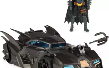 DC Comics, Crusader Batmobile Playset with Exclusive 4-inch