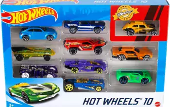 Hot Wheels Set of 10 1:64 Scale Toy Trucks and Cars for Kids