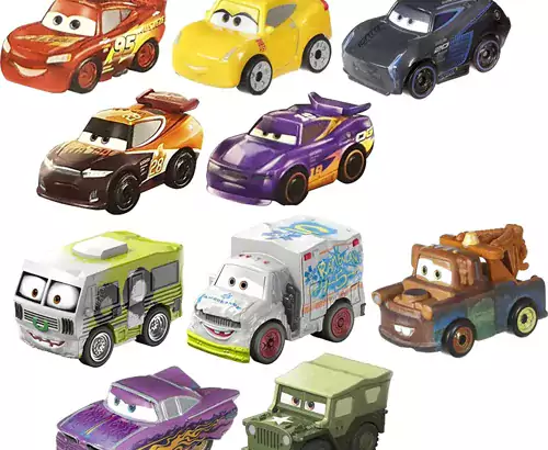 Mattel Disney Cars Toys Mini Racers Set of 10 Mini Toy Cars