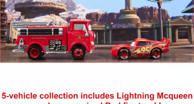 Mattel Disney Pixar Cars Vehicle 5-Pack Collection, Set of 4