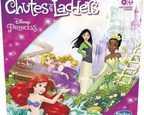 Hasbro Gaming Chutes and Ladders: Disney Princess Edition Bo