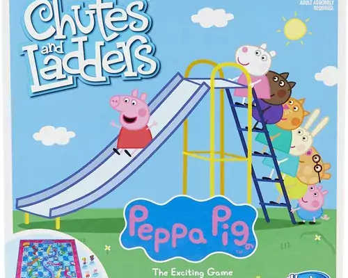 Hasbro Gaming Chutes and Ladders: Peppa Pig Edition Board