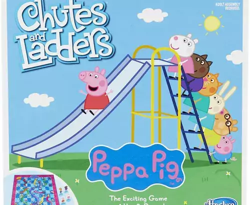 Hasbro Gaming Chutes and Ladders: Peppa Pig Edition Board