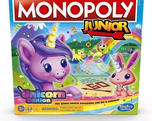 Hasbro Gaming Monopoly Junior: Unicorn Edition Board Game