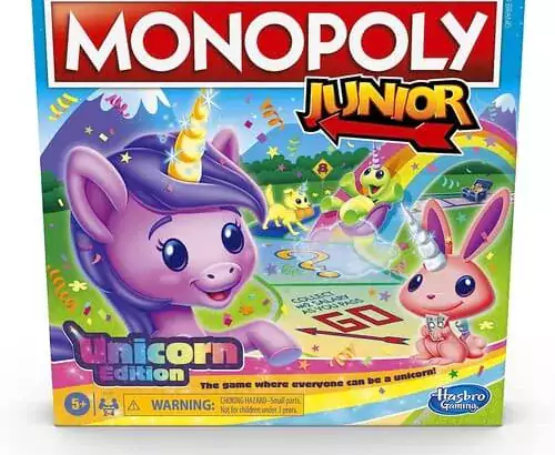 Hasbro Gaming Monopoly Junior: Unicorn Edition Board Game