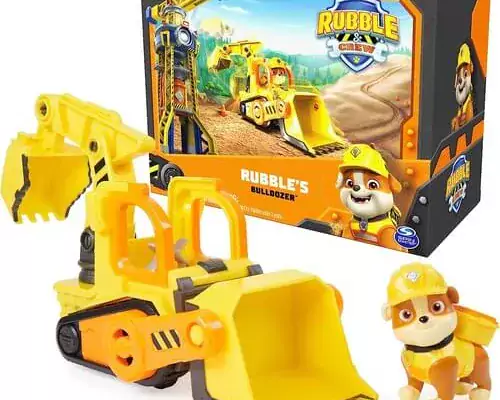 Rubble & Crew, Rubble’s Bulldozer Toy Truck with Movable Par