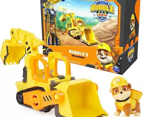 Rubble & Crew, Rubble’s Bulldozer Toy Truck with Movable Par