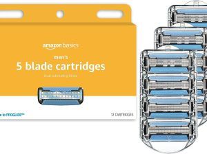 Amazon Basics 5-Blade Razor Refills for Men