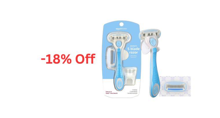 (18% Off) Amazon Basics 5-Blade Razor for Women