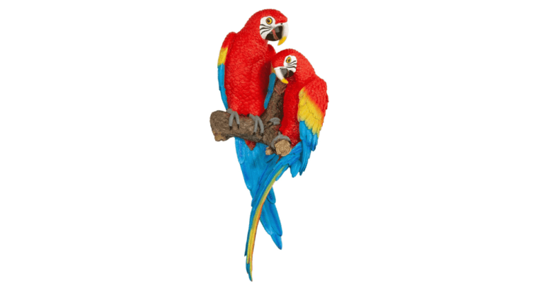Design Toscano Tropical Scarlet Macaws Wall Sculpture