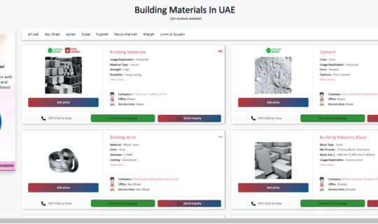 Discover the Best Quality Building Materials in UAE – Trader