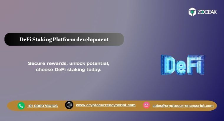 DeFi staking platform development company