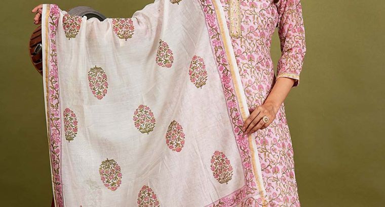 Floral Print cotton Kurta Set