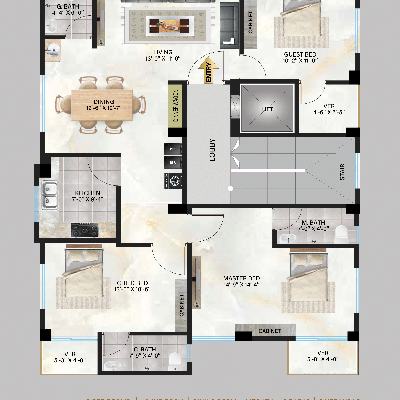 Luxurious Single Unit Apartment for Sale at Aftabnagar R/A