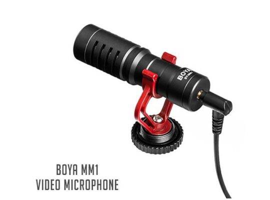 BOYA MM1 Microphone- Vlogging & YouTube Video Microphone For Smartphone, PC DSLR- (BOYA BY-MM1)