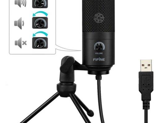 FiFine 669B USB Studio Condenser Microphone For YouTube Studio