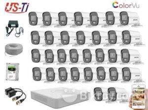 24 Hours Colour Hikvision 32pc camera Package