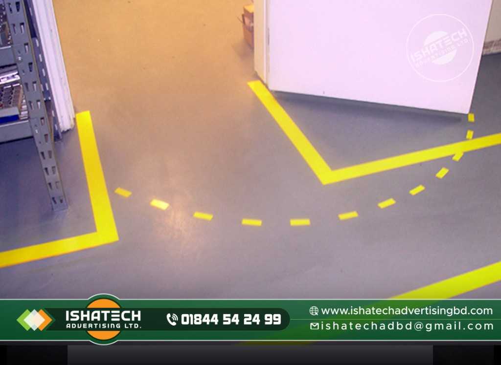 We Provided Floor marking tapes, shapes, and signs that can